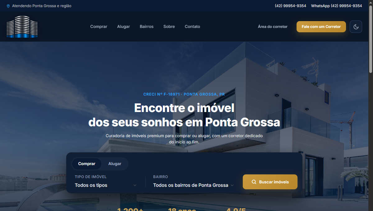 Prévia do site Paulo Souza Corretor de Imóveis